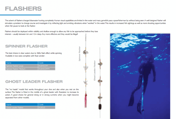 Spearfishing equipment - spinner flasher