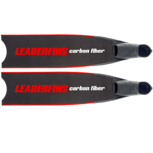 Leaderfins carbon fiber red