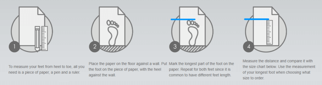 Leaderfins - how to measure feet