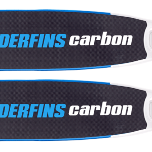 Leaderfins pure carbon bi-fins blue