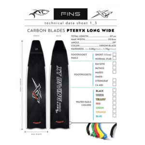 XT Diving Pro Pteryx Long Wide Carbon Fins info