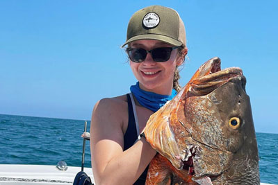 Jodie with fish